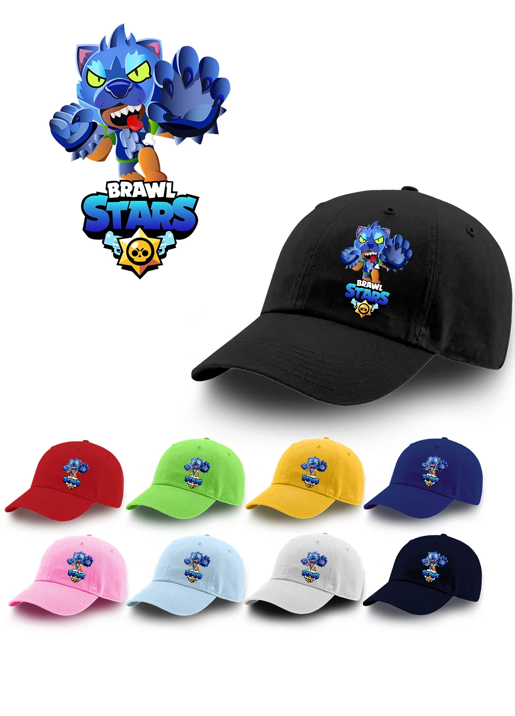 Кепка Леон Вовк Бравл Старс (Leon Werewolf Brawl Stars) (9273-1474) MobiPrint (216961434)