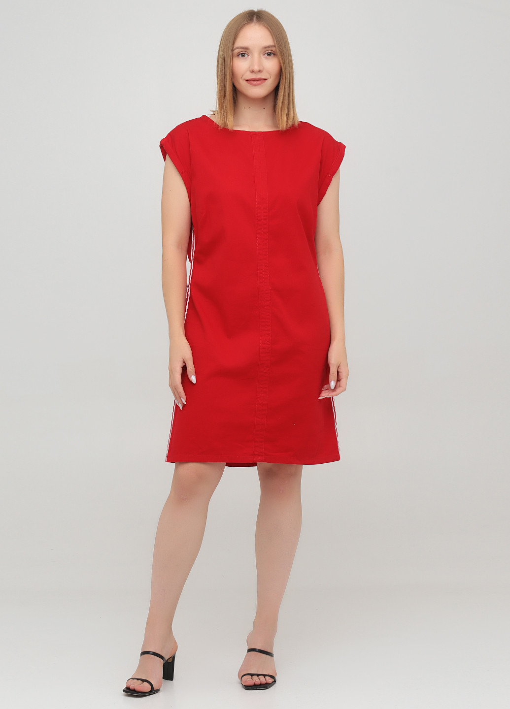 Червона кежуал сукня Collection L однотонна