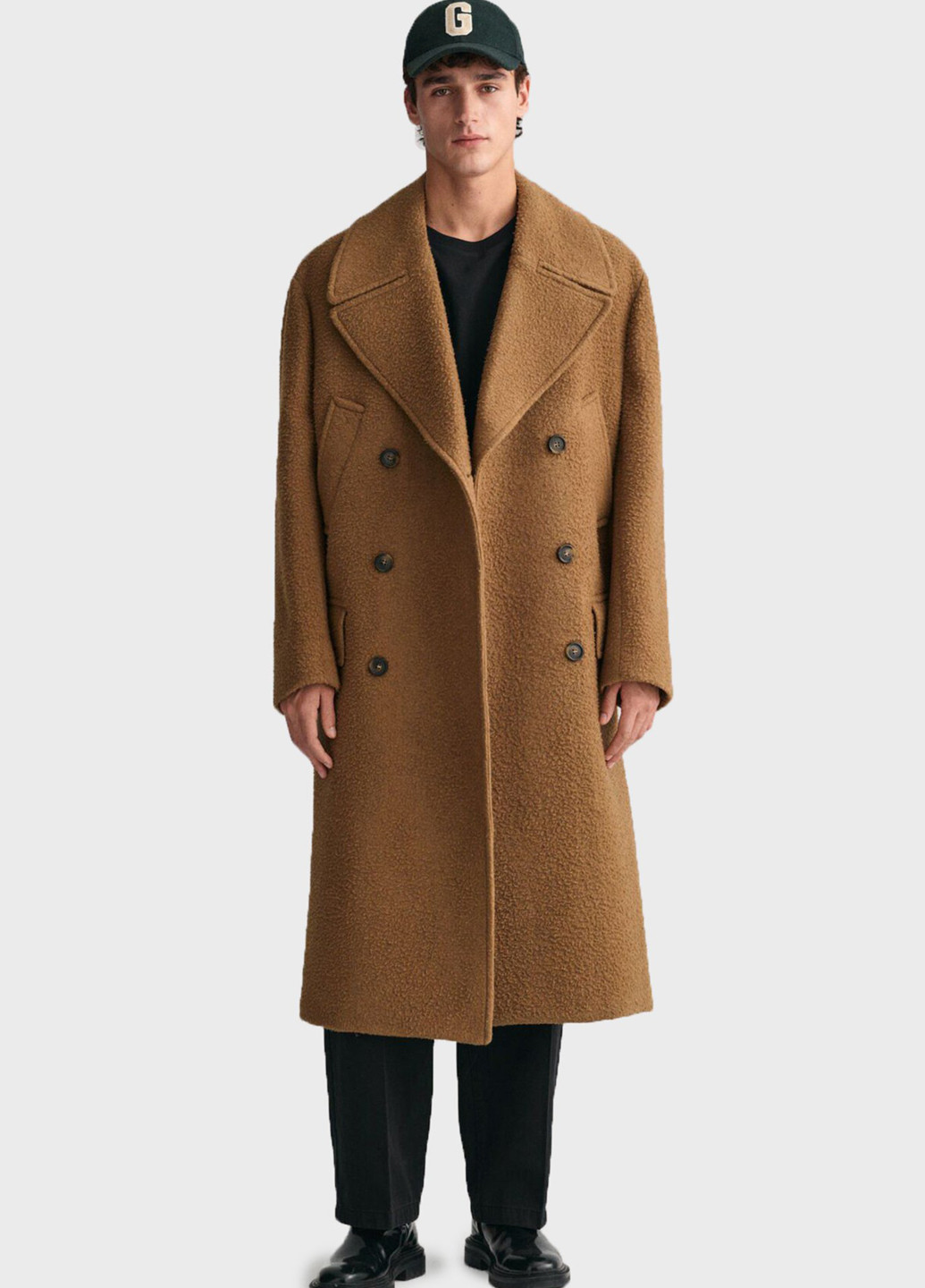 Світло-коричневе демісезонне Пальто двобортне Gant
