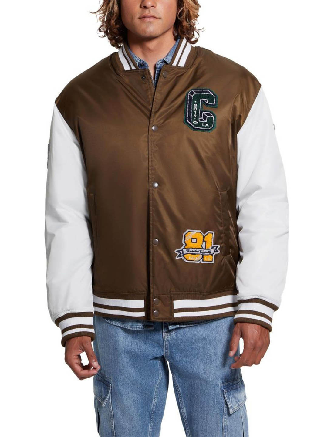 Бомбер Guess на кнопках, на молнии (365820658)