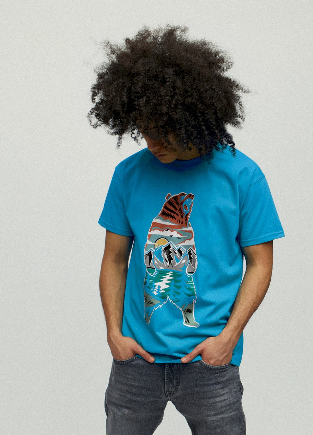 Світло-синя футболка чоловіча YAPPI