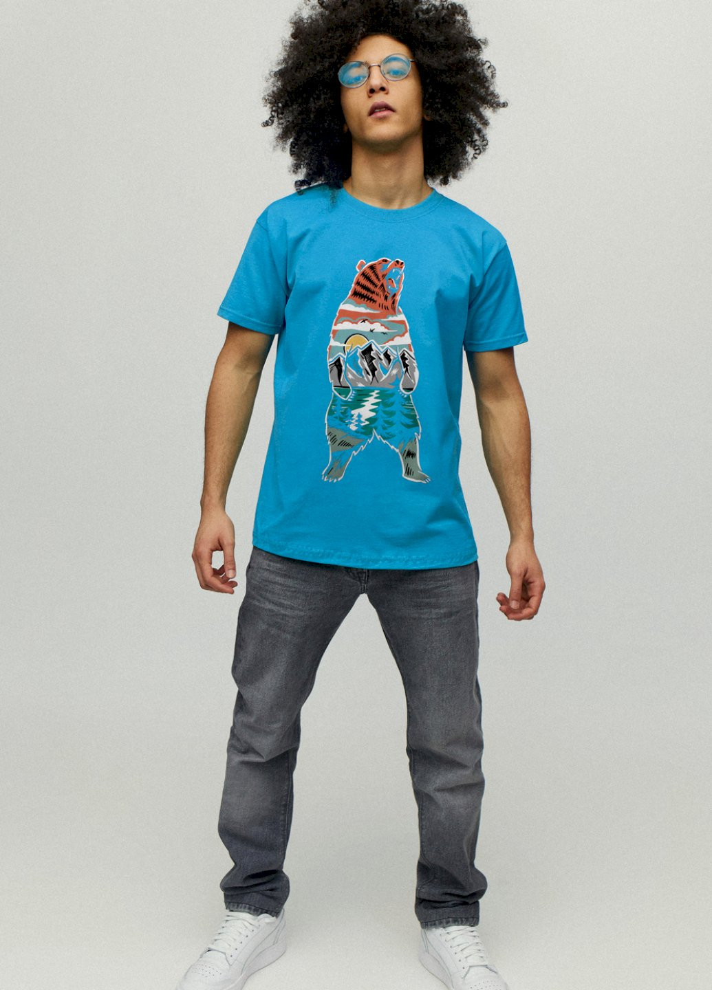 Світло-синя футболка чоловіча YAPPI