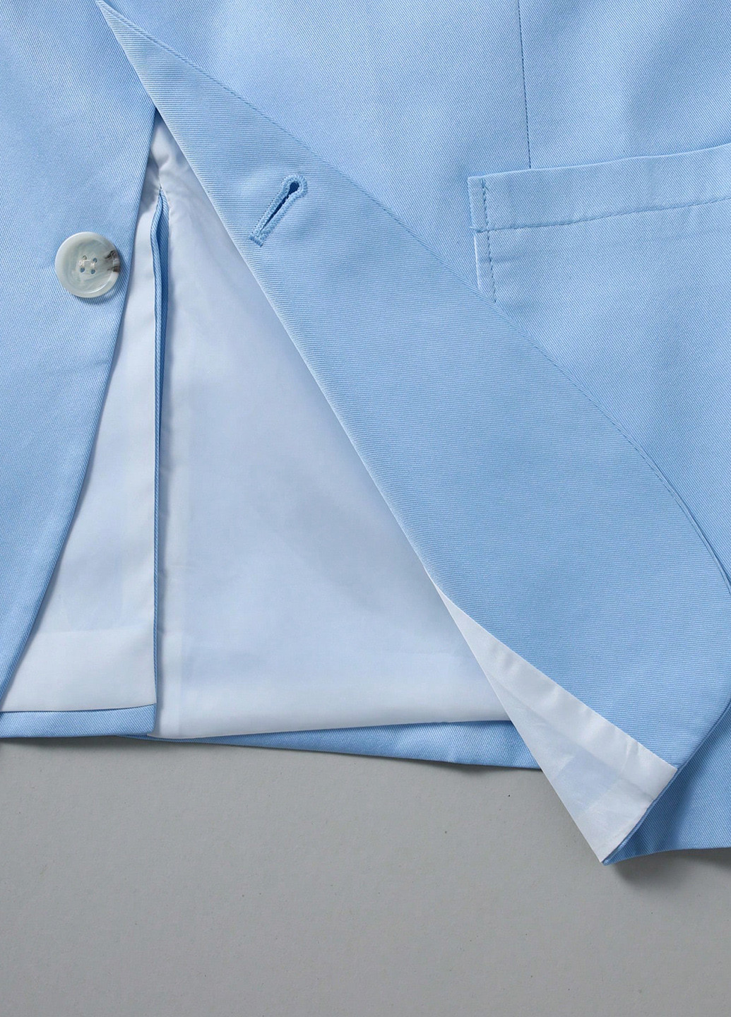 Блакитний літній костюм (піджак, шорти) з шортами SHEIN