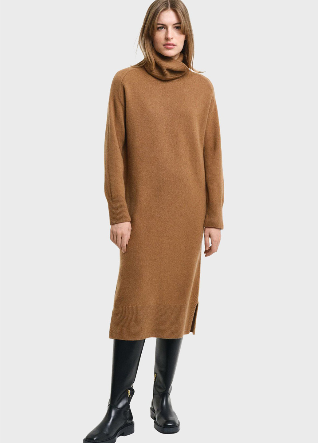 Коричнева кежуал сукня сукня светр Gant однотонна