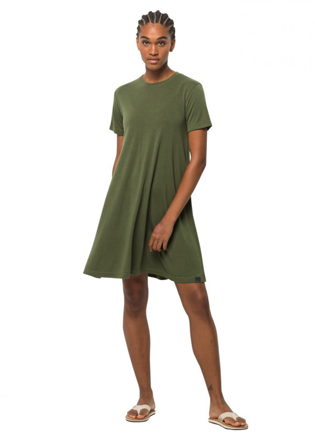 Зелена кежуал сукня а-силует Jack Wolfskin однотонна