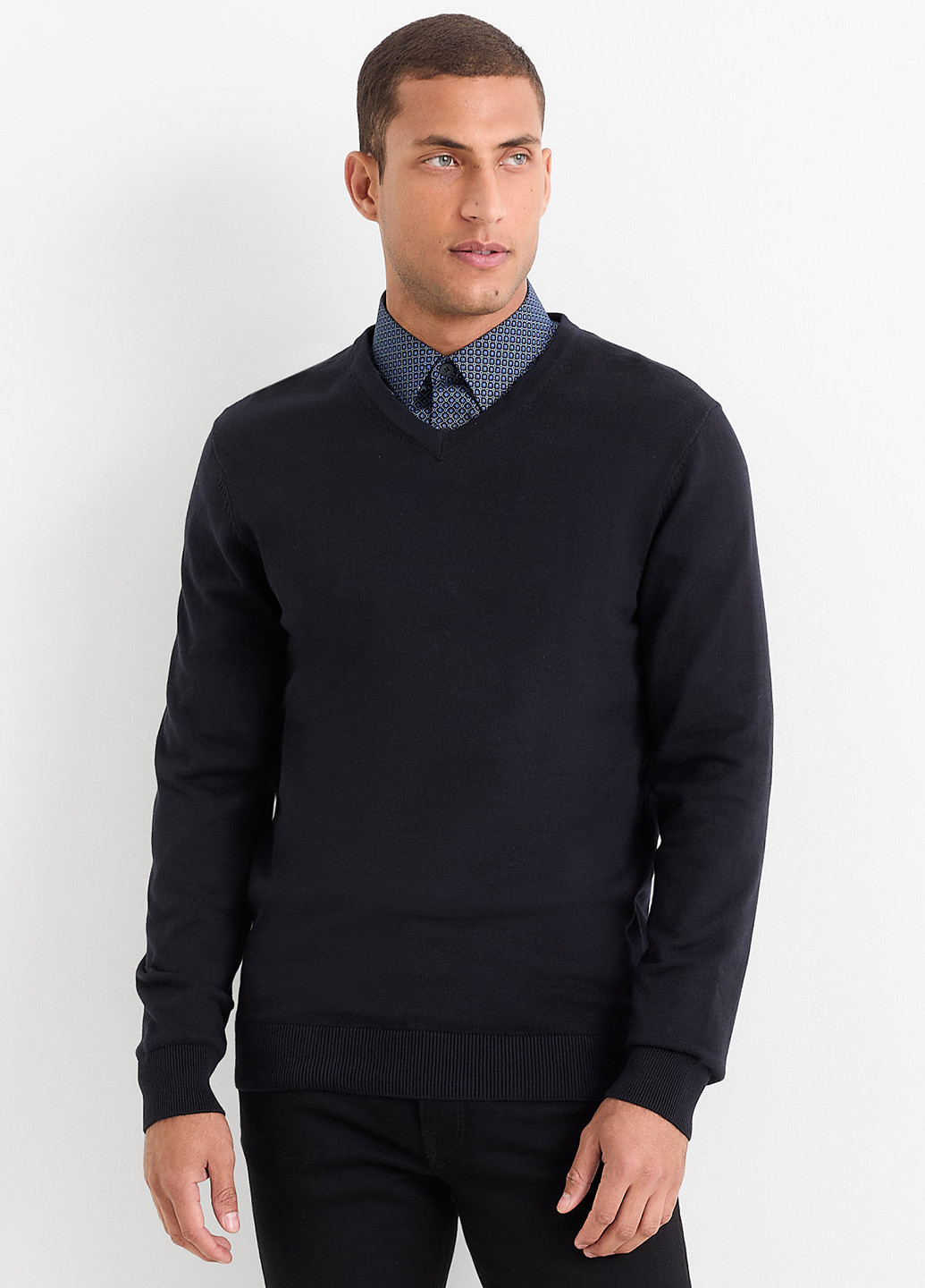 Темно-синій демісезонний комплект (пуловер, сорочка) C&A