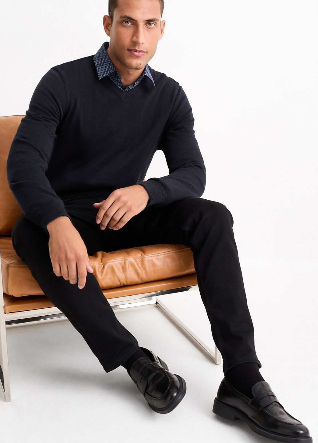 Темно-синій демісезонний комплект (пуловер, сорочка) C&A