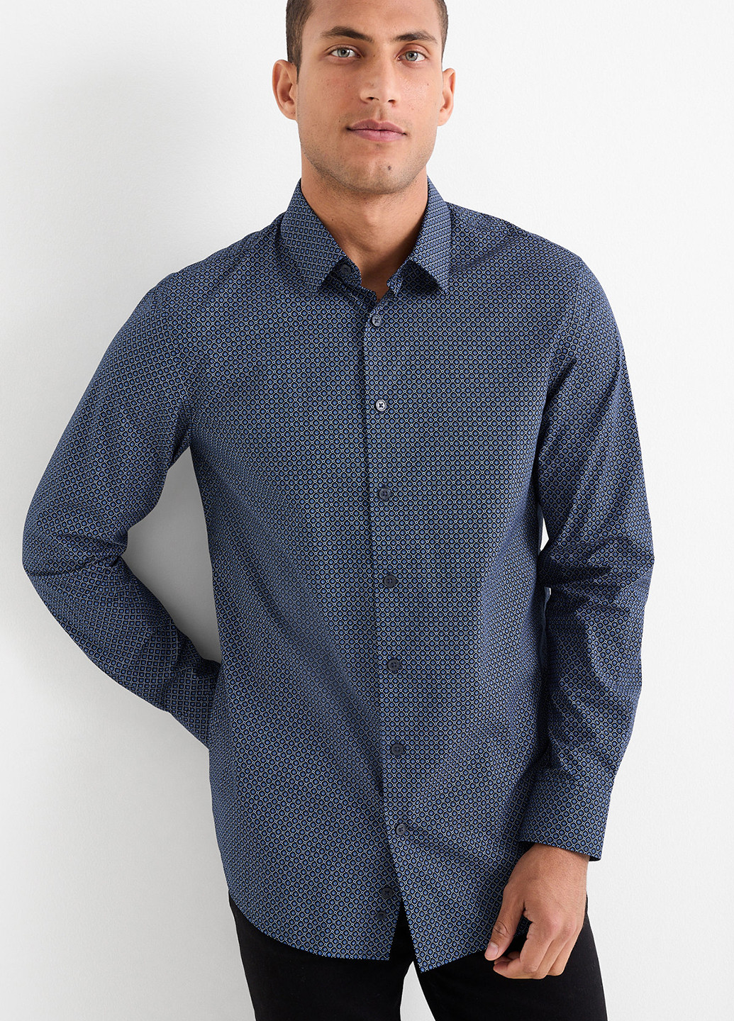 Темно-синій демісезонний комплект (пуловер, сорочка) C&A