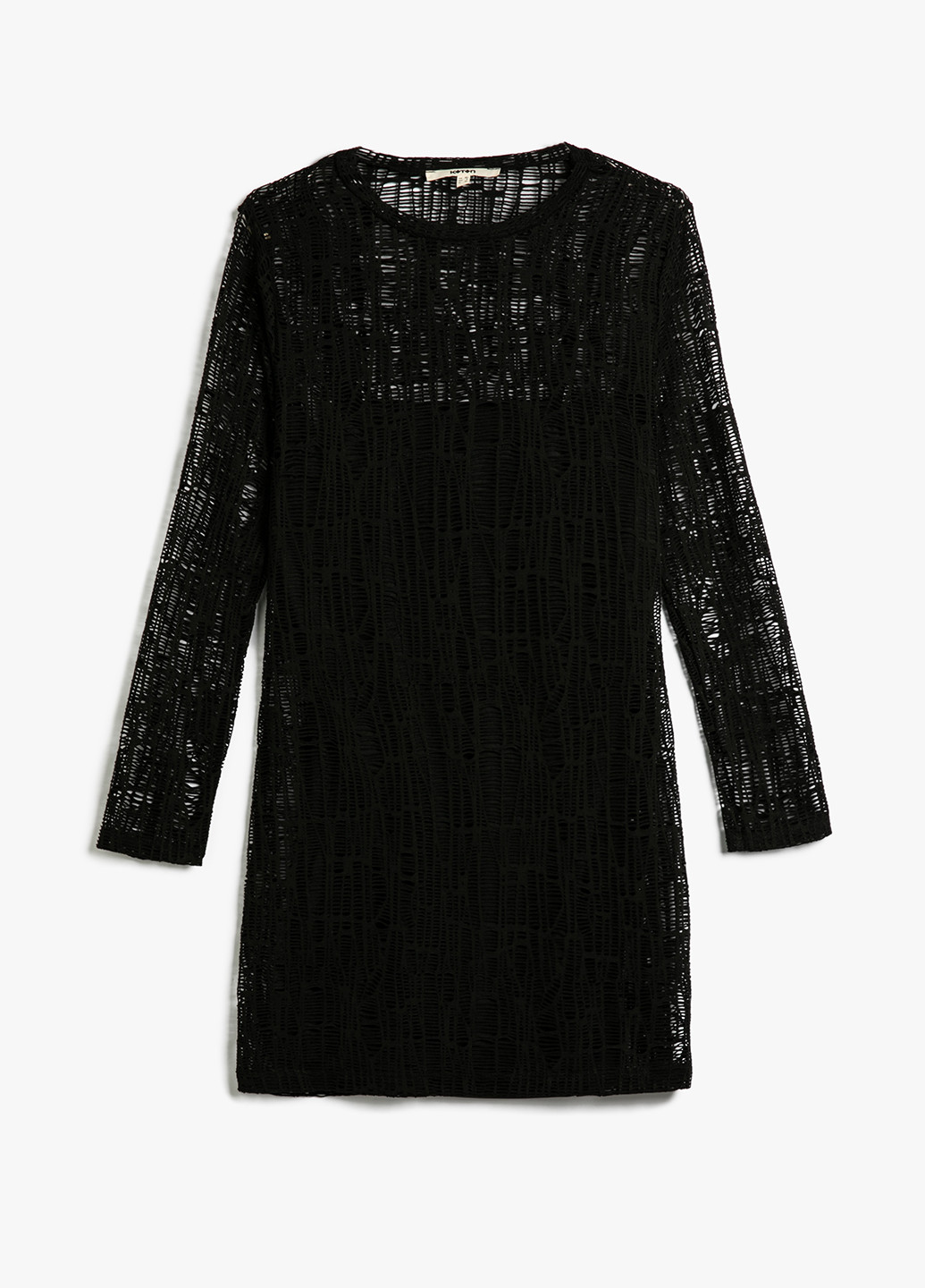 Черное вечернее, кэжуал платье силуэтная KOTON однотонное