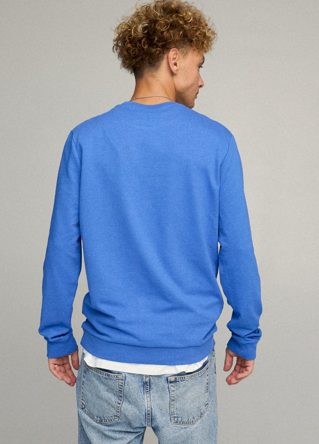Голубой свитшот мужской basic /no flis/ YAPPI (252385788)