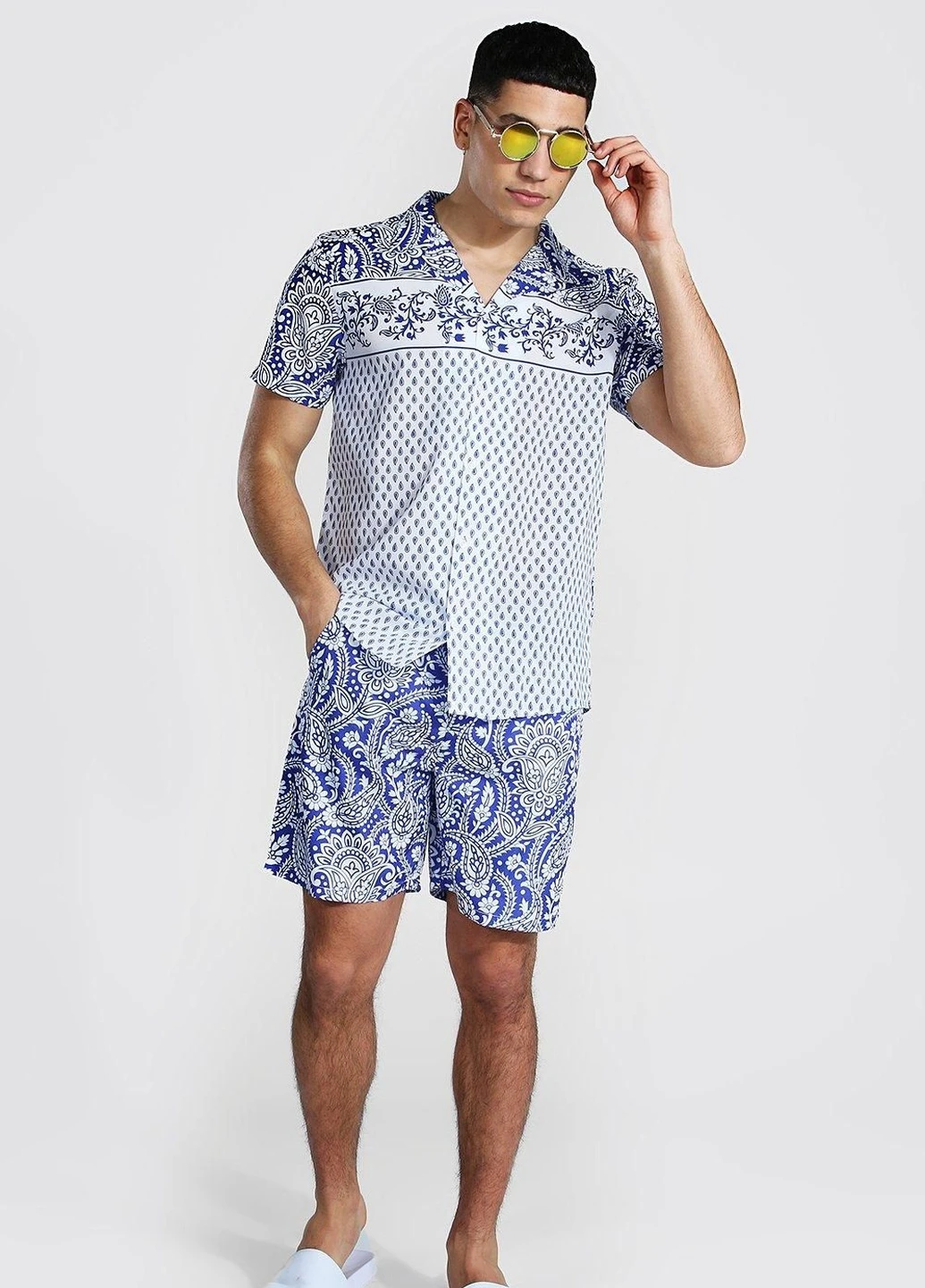 Синий летний комплект Boohoo