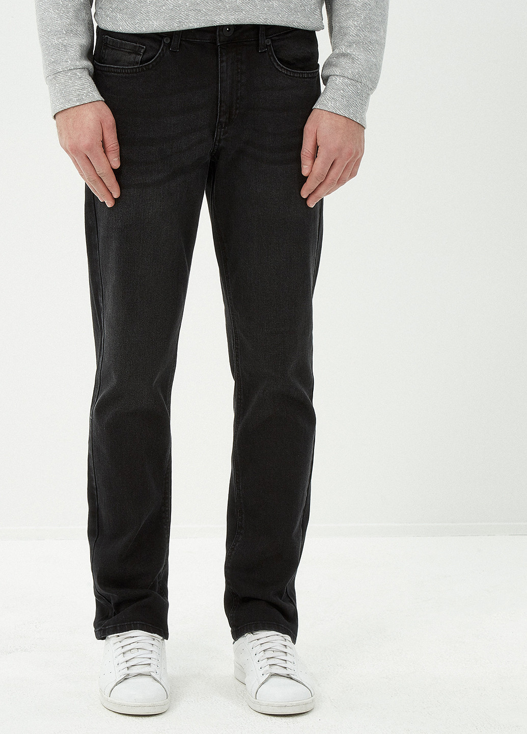 Черные демисезонные прямые брюки KOTON