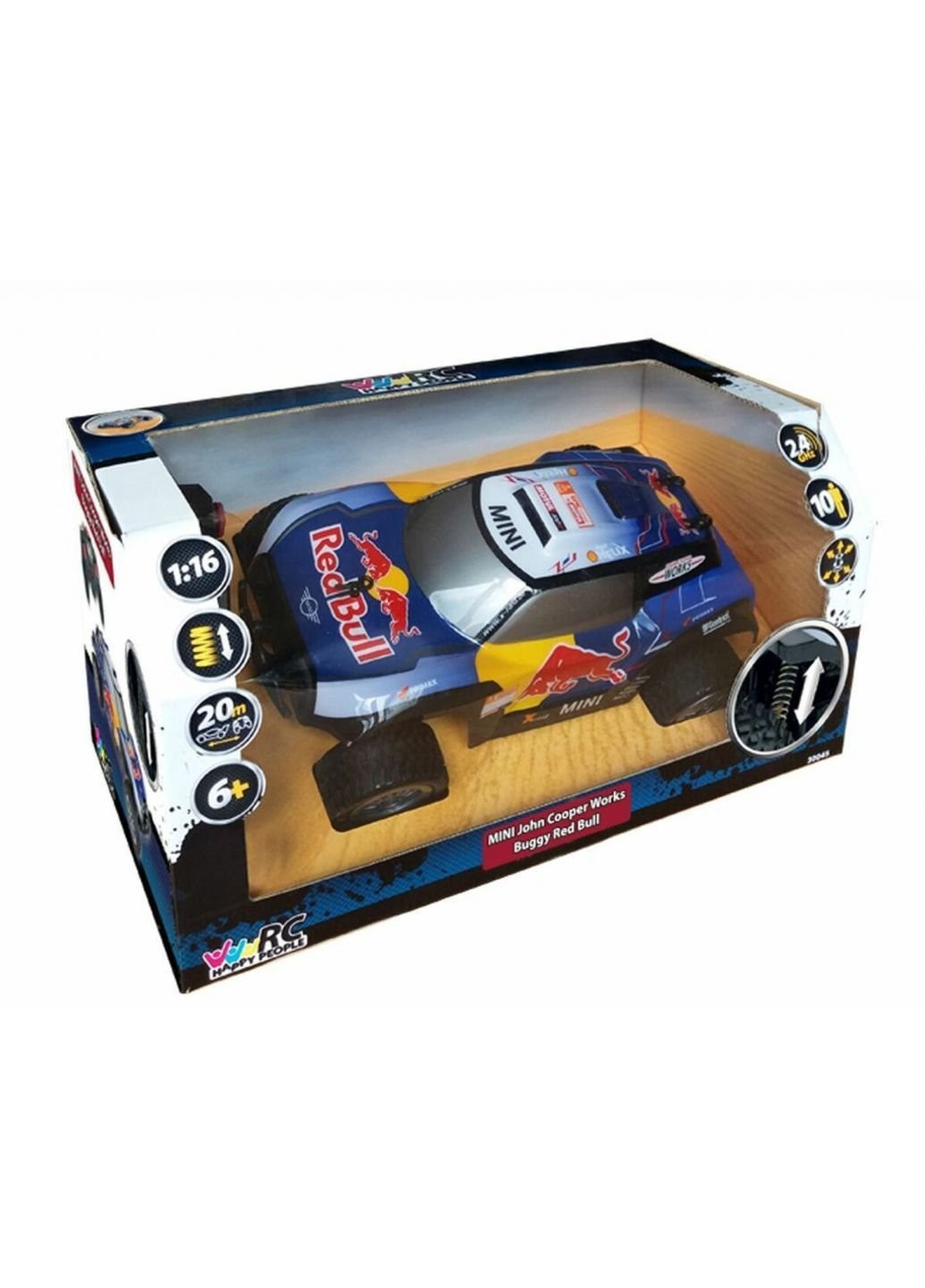 Радиоуправляемая игрушка Red Bull X-raid Mini JCW Buggy 1:16 2.4 ГГц (H30045) Happy People (254070949)