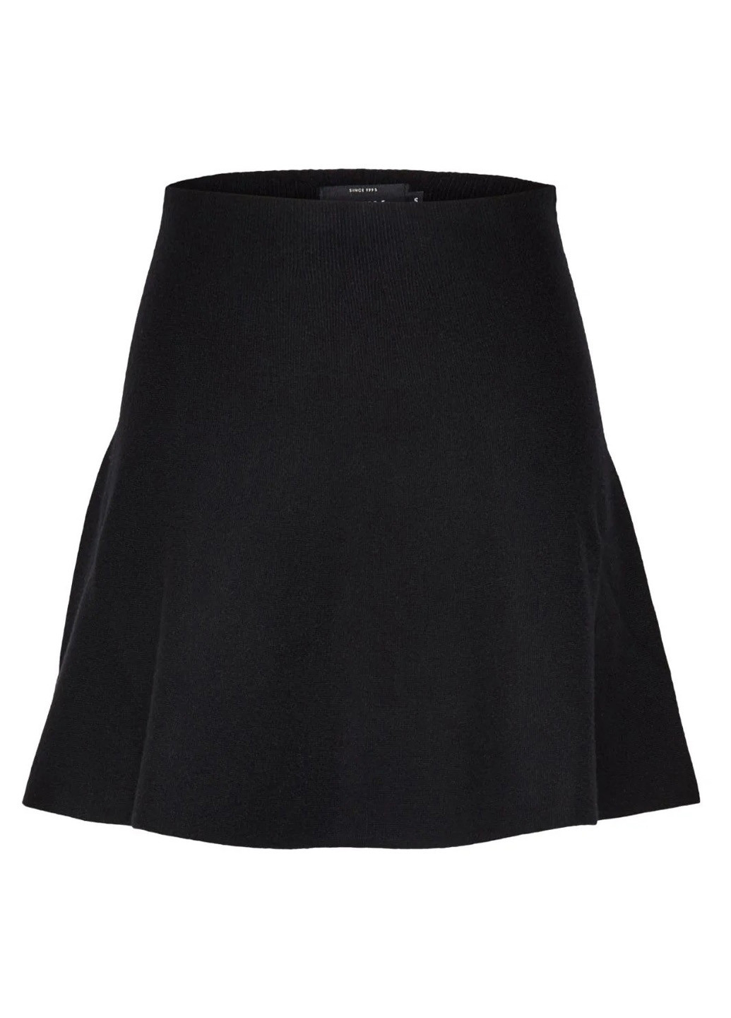 Черная кэжуал однотонная юбка Only а-силуэта (трапеция)