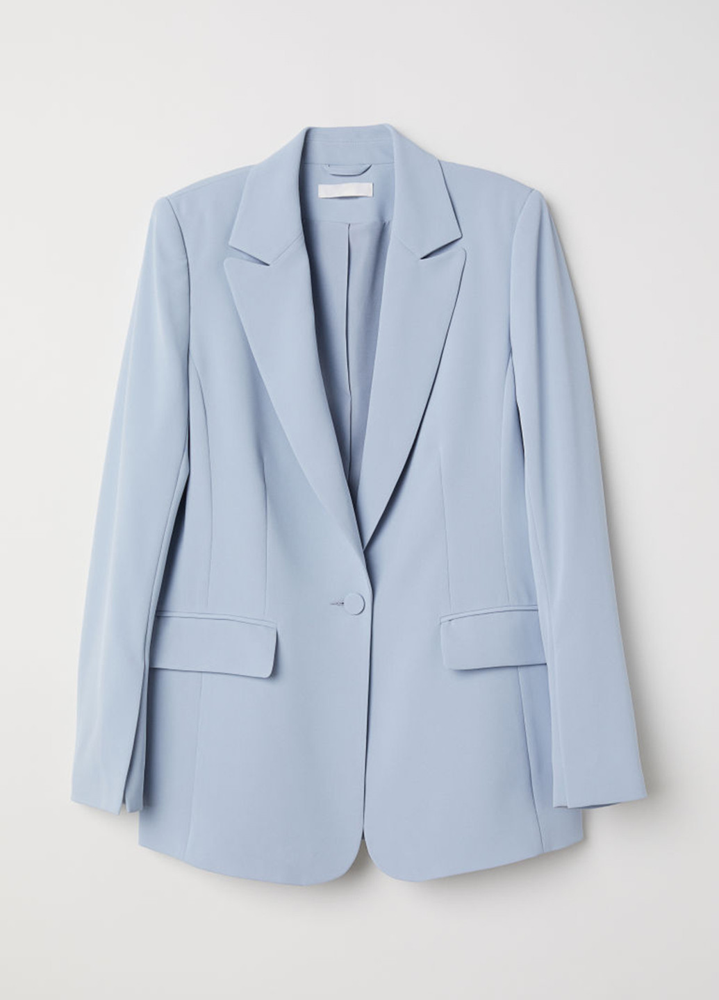 Голубой женский пиджак H&M однотонный - демисезонный