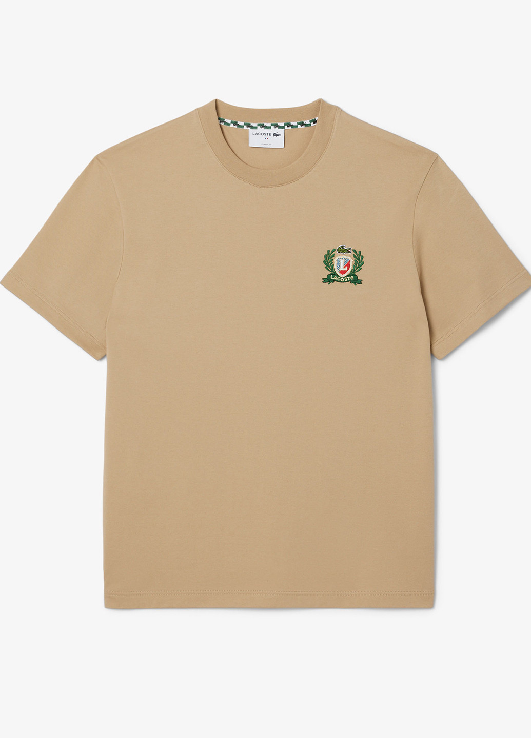 Темно-бежева футболка Lacoste