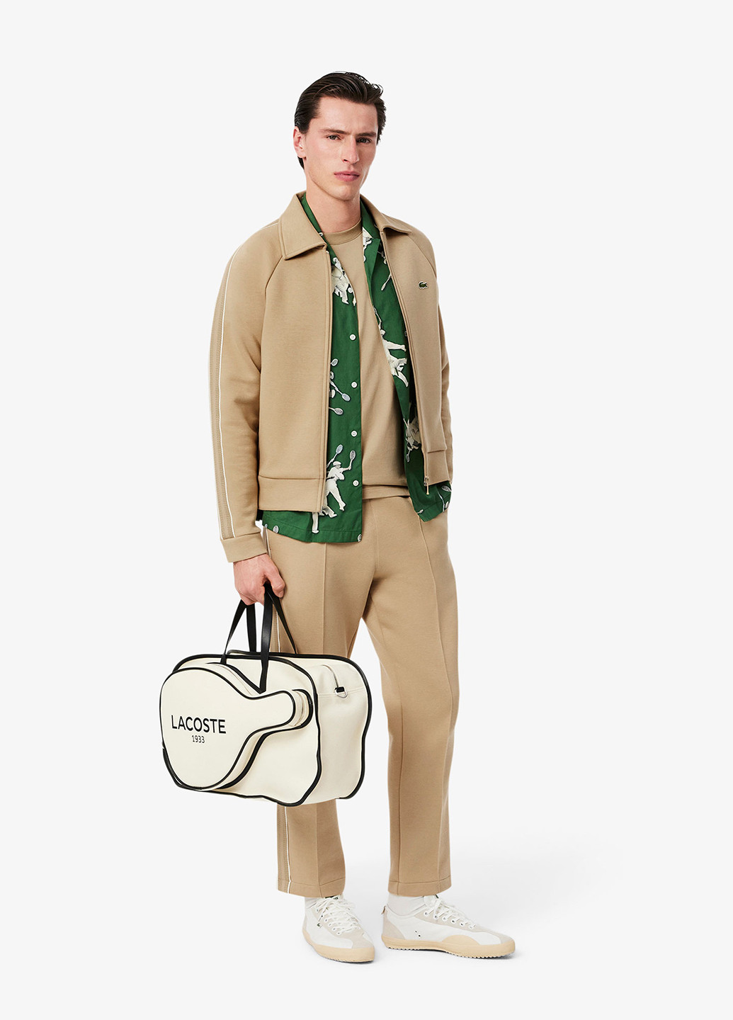 Темно-бежева футболка Lacoste