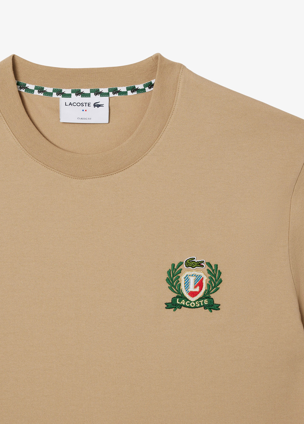Темно-бежева футболка Lacoste