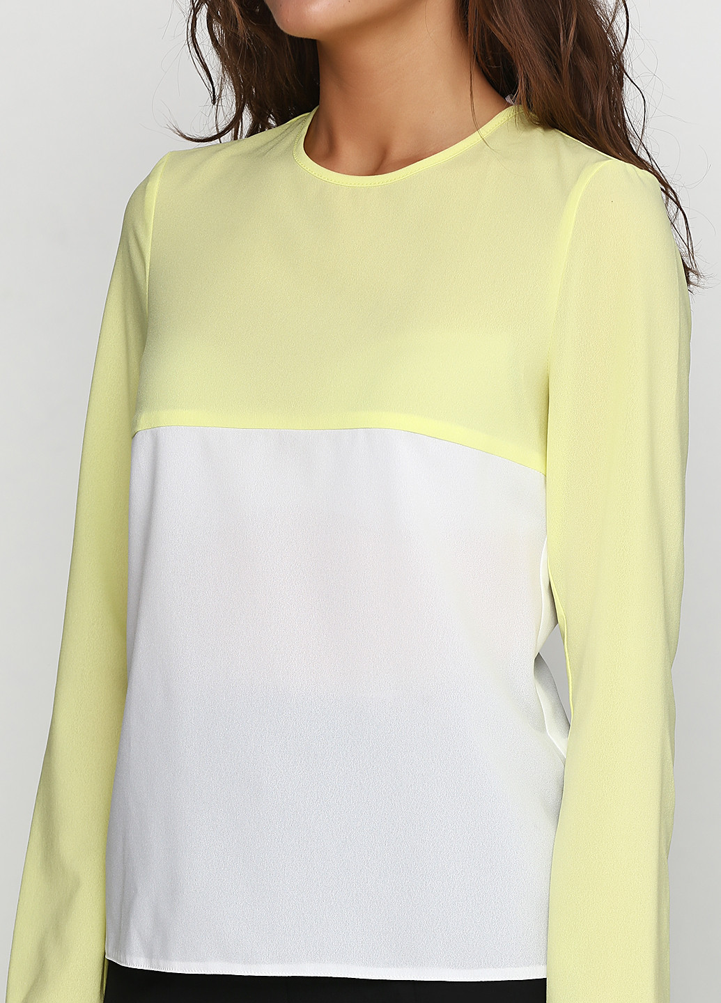 Светло-желтая демисезонная блуза SP8