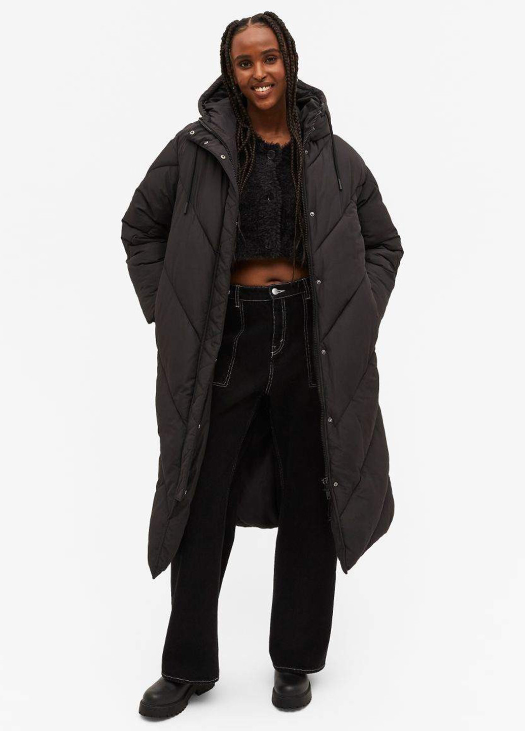 Черная демисезонная куртка Monki