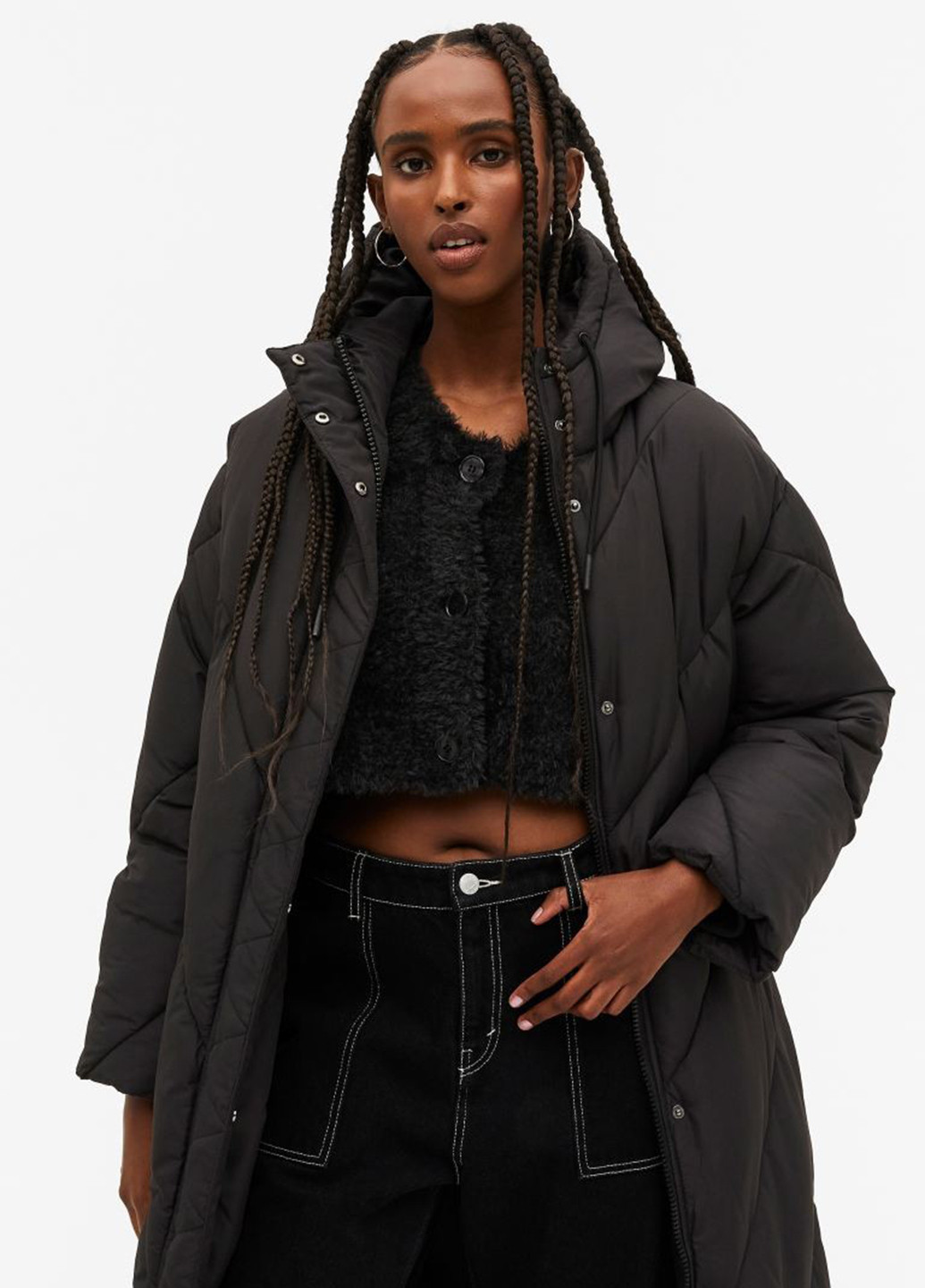Черная демисезонная куртка Monki