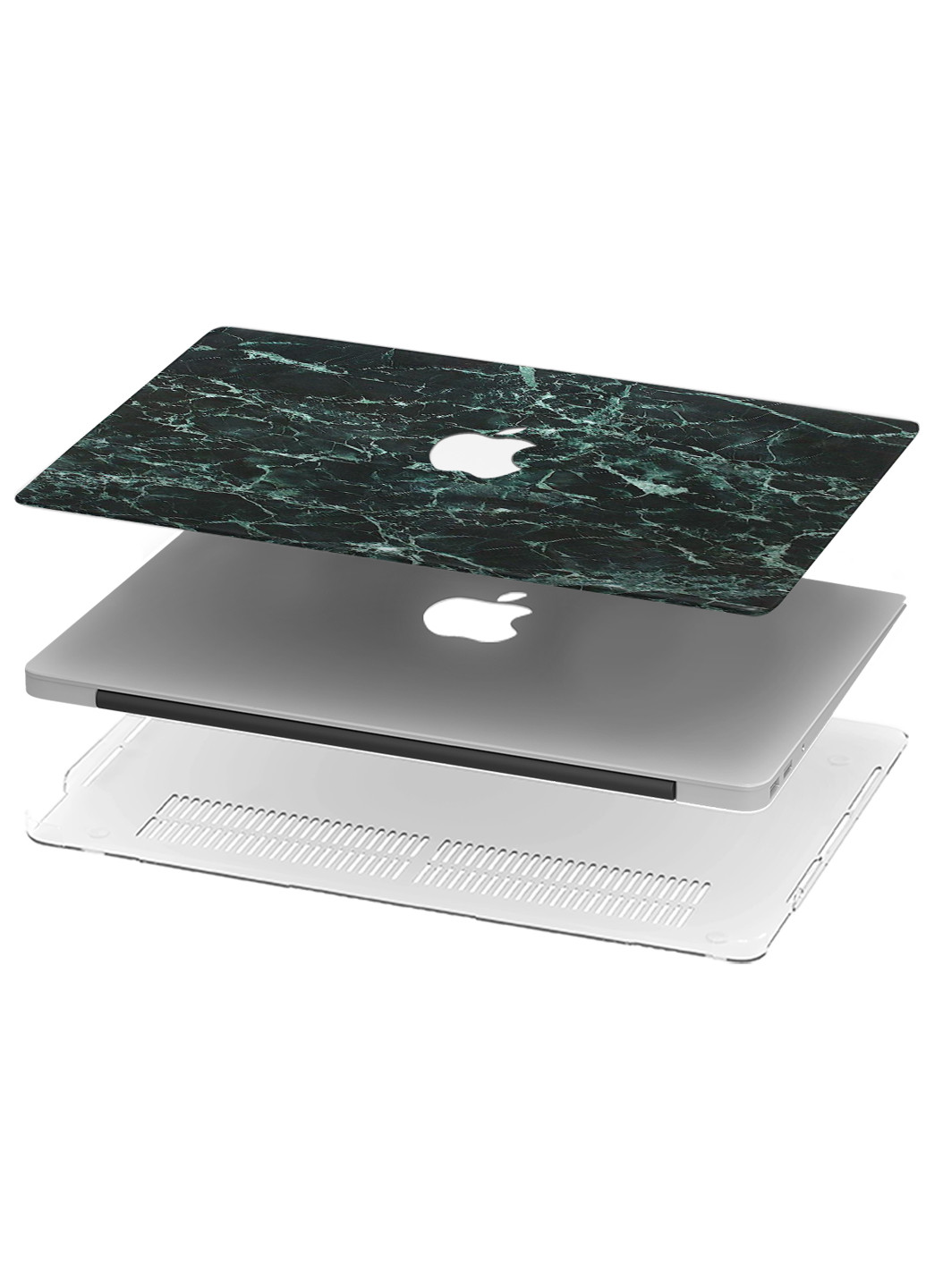 Чохол пластиковий для Apple MacBook Pro 13 A1278 Зелений Мармур (Green Marble) (6347-1865) MobiPrint (218538741)