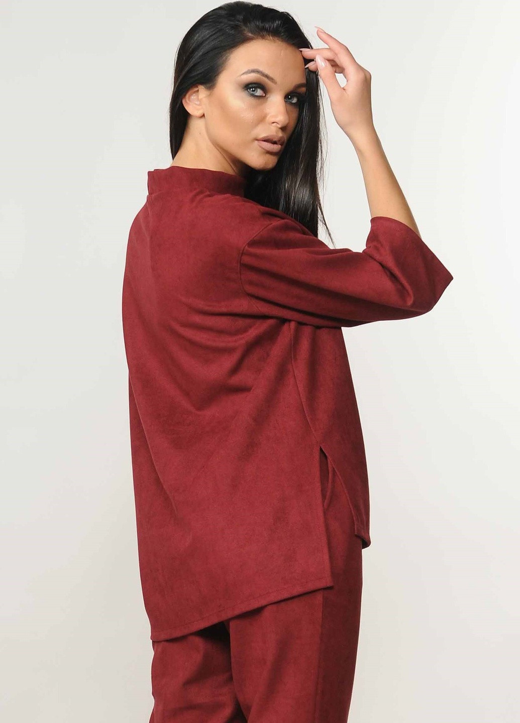 Бордовая летняя блузка Ри Мари