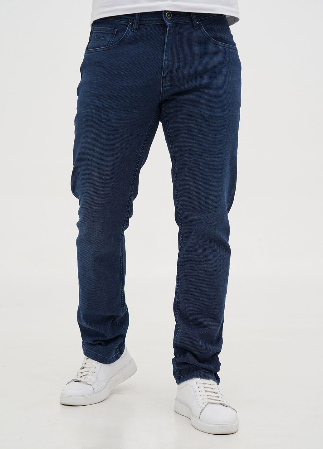 Серо-синие демисезонные прямые джинсы Trend Collection