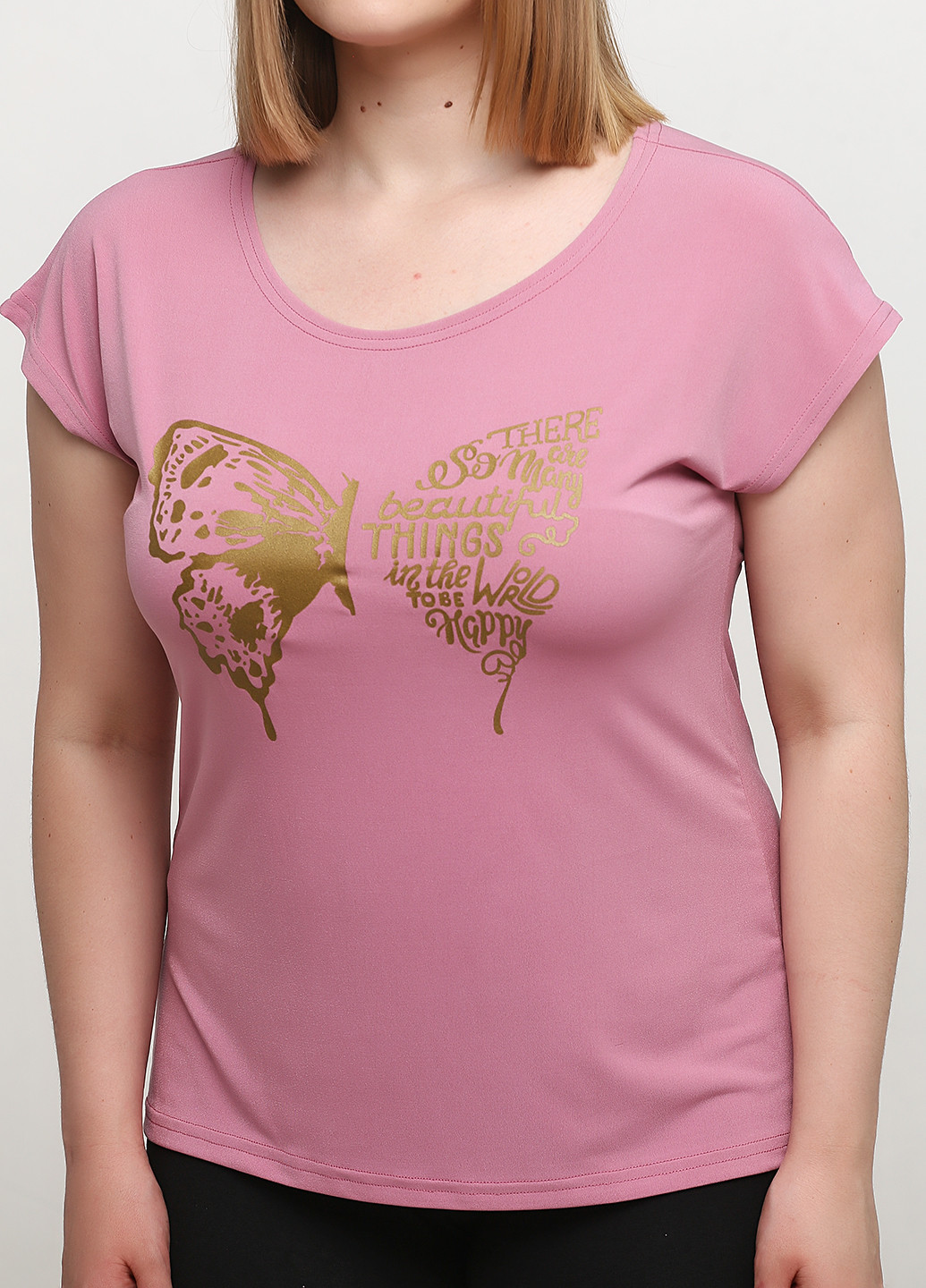 Розовая летняя футболка Трикомир