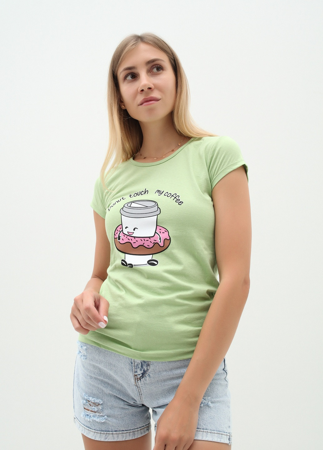 Оливковая летняя футболка Poncik