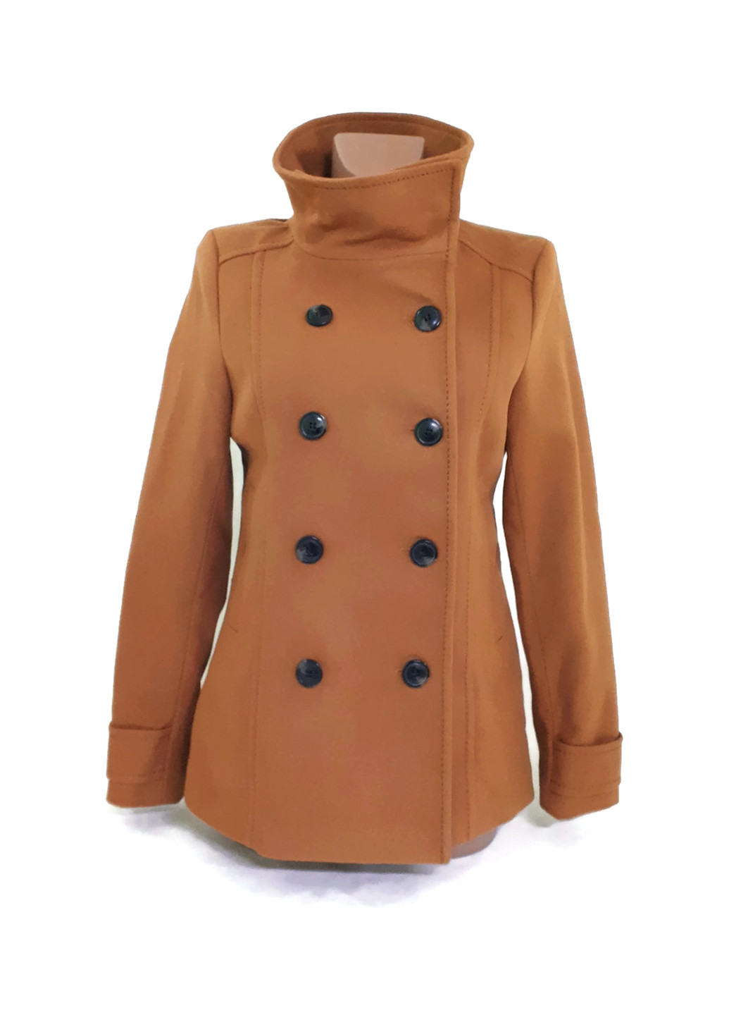 Светло-коричневое демисезонное Пальто двубортное H&M