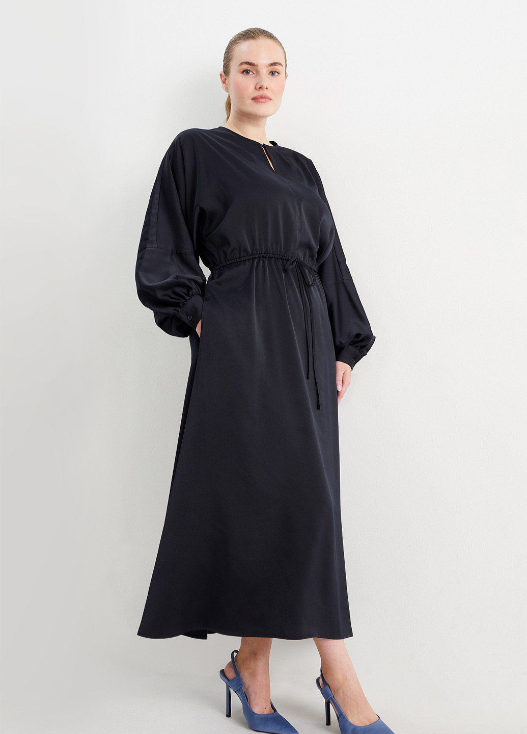 Темно-синя кежуал сукня C&A однотонна