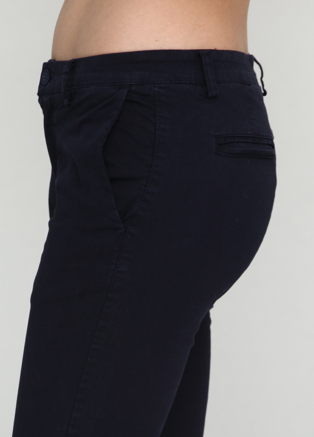 Темно-синие кэжуал демисезонные зауженные брюки Moda in Italy