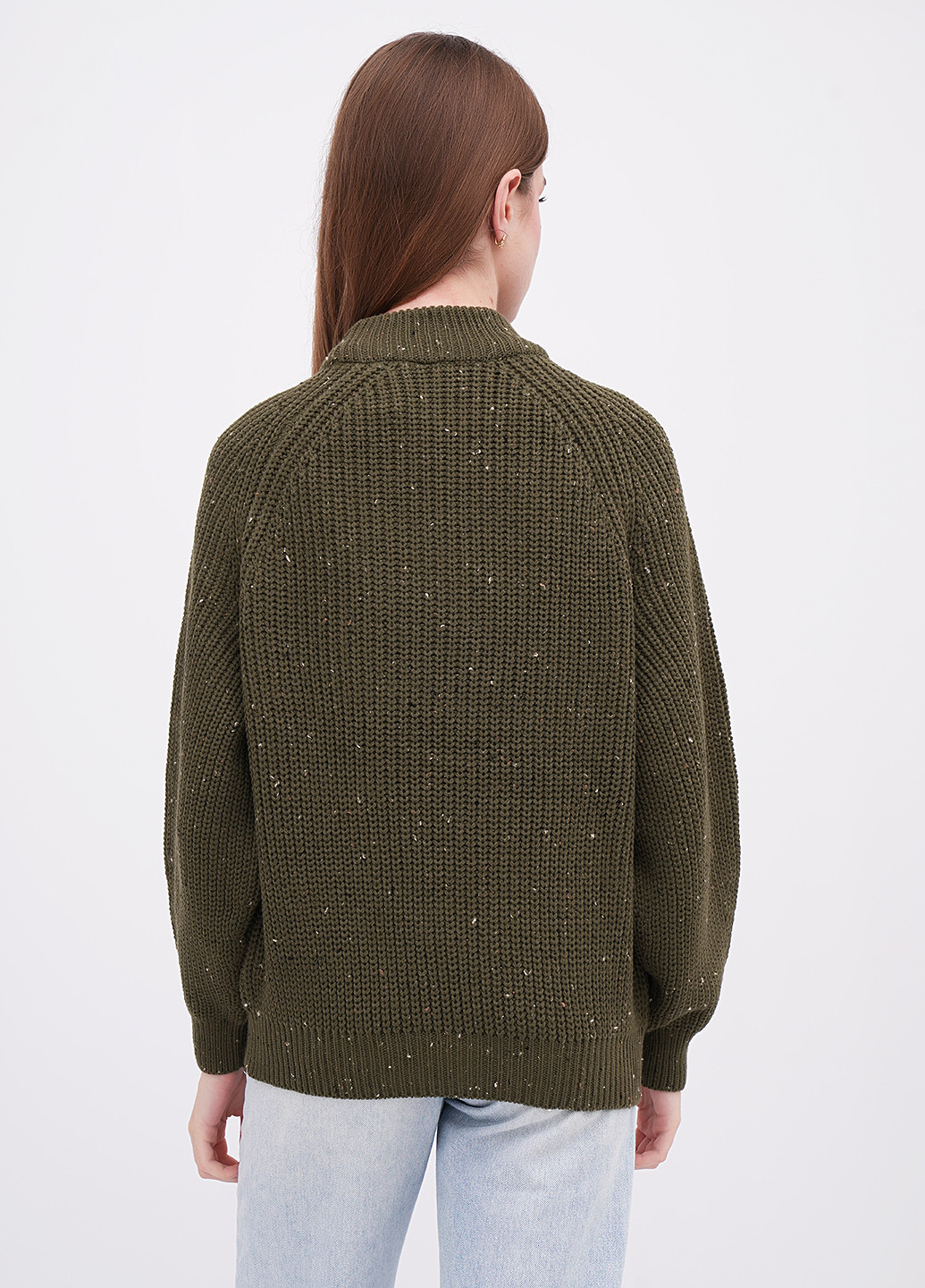 Оливковый (хаки) зимний свитер EQUILIBRI