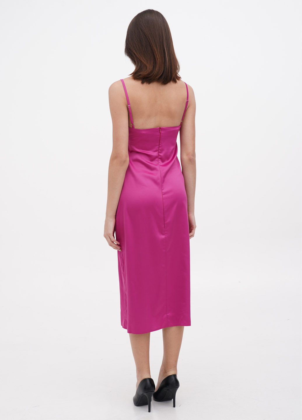 Фуксинова (кольору Фукія) кежуал сукня сукня-комбінація Lilove однотонна