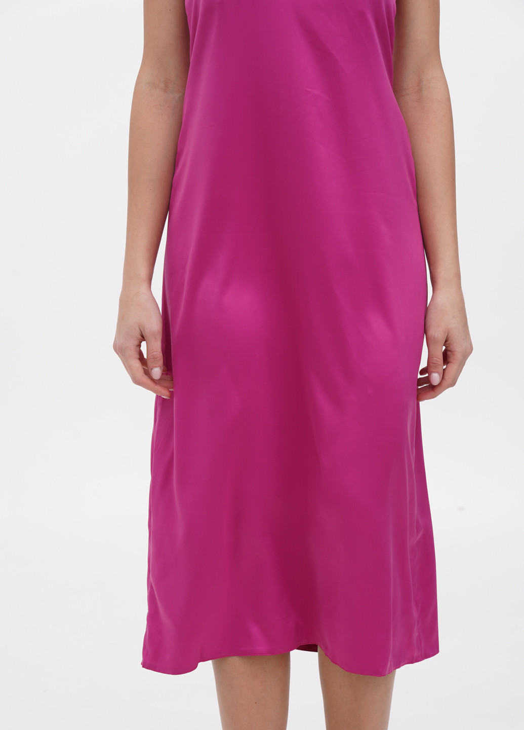 Фуксинова (кольору Фукія) кежуал сукня сукня-комбінація Lilove однотонна