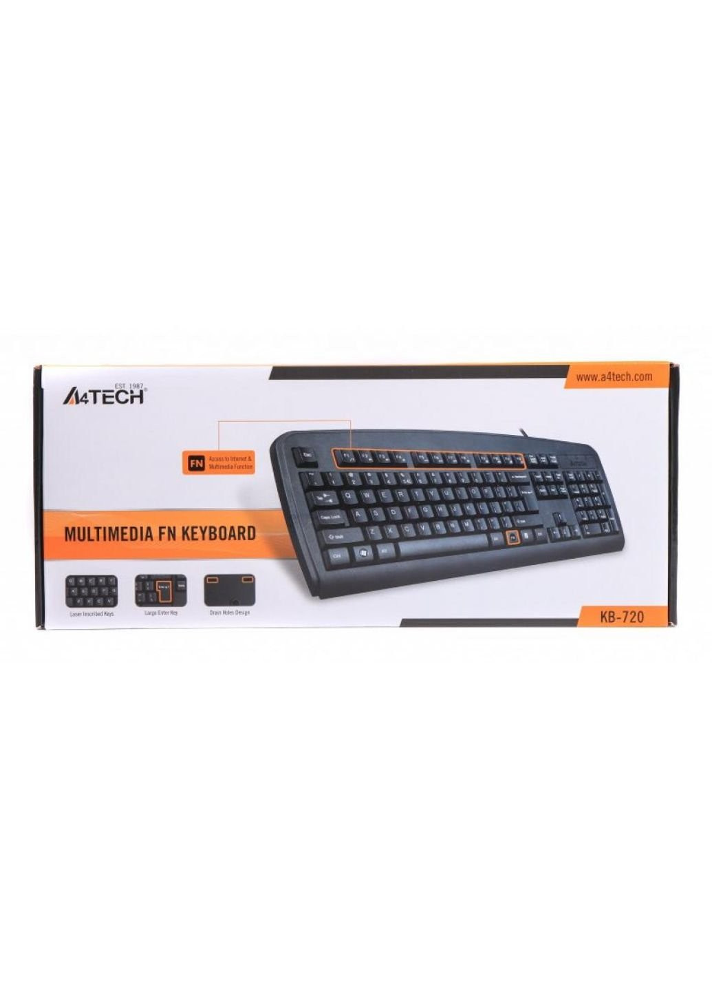 Клавіатура KB-720 Black USB A4Tech (250604288)