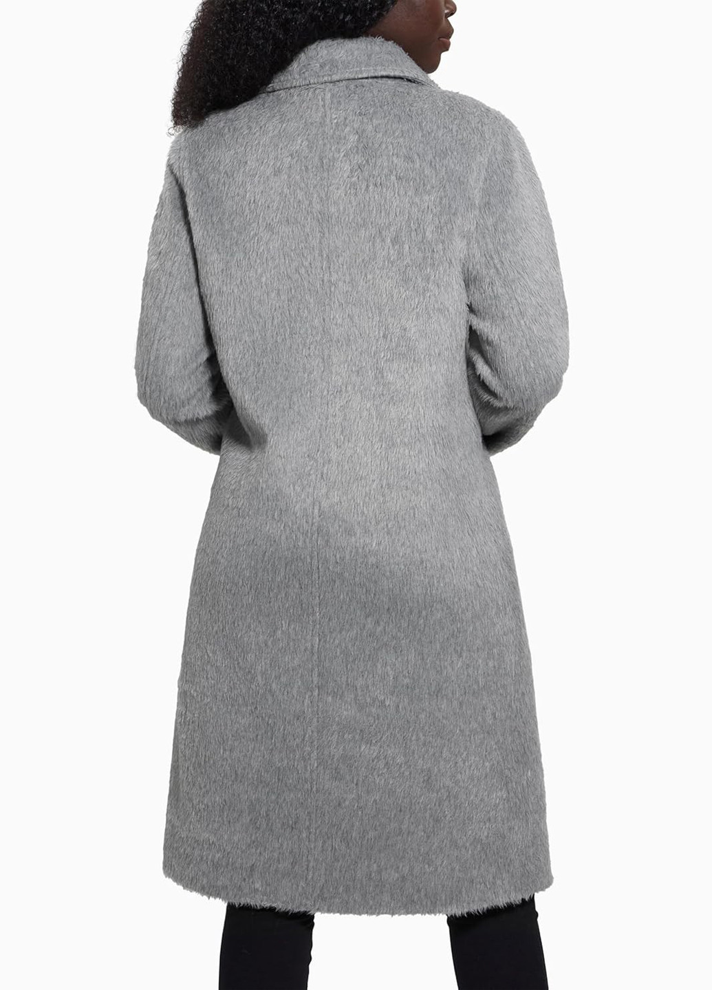 Серое демисезонное Пальто двубортное Guess