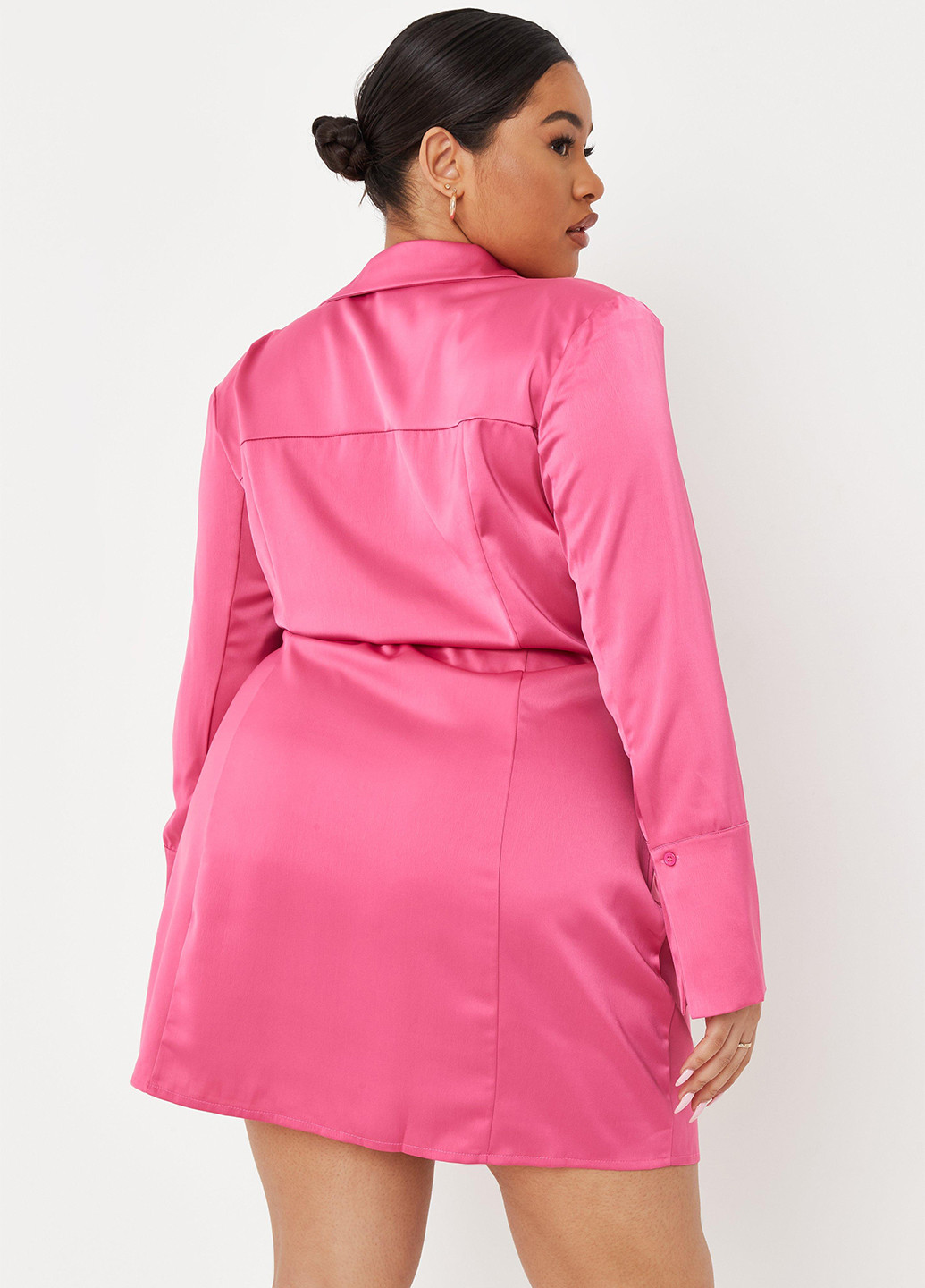 Розовое кэжуал платье рубашка Missguided однотонное