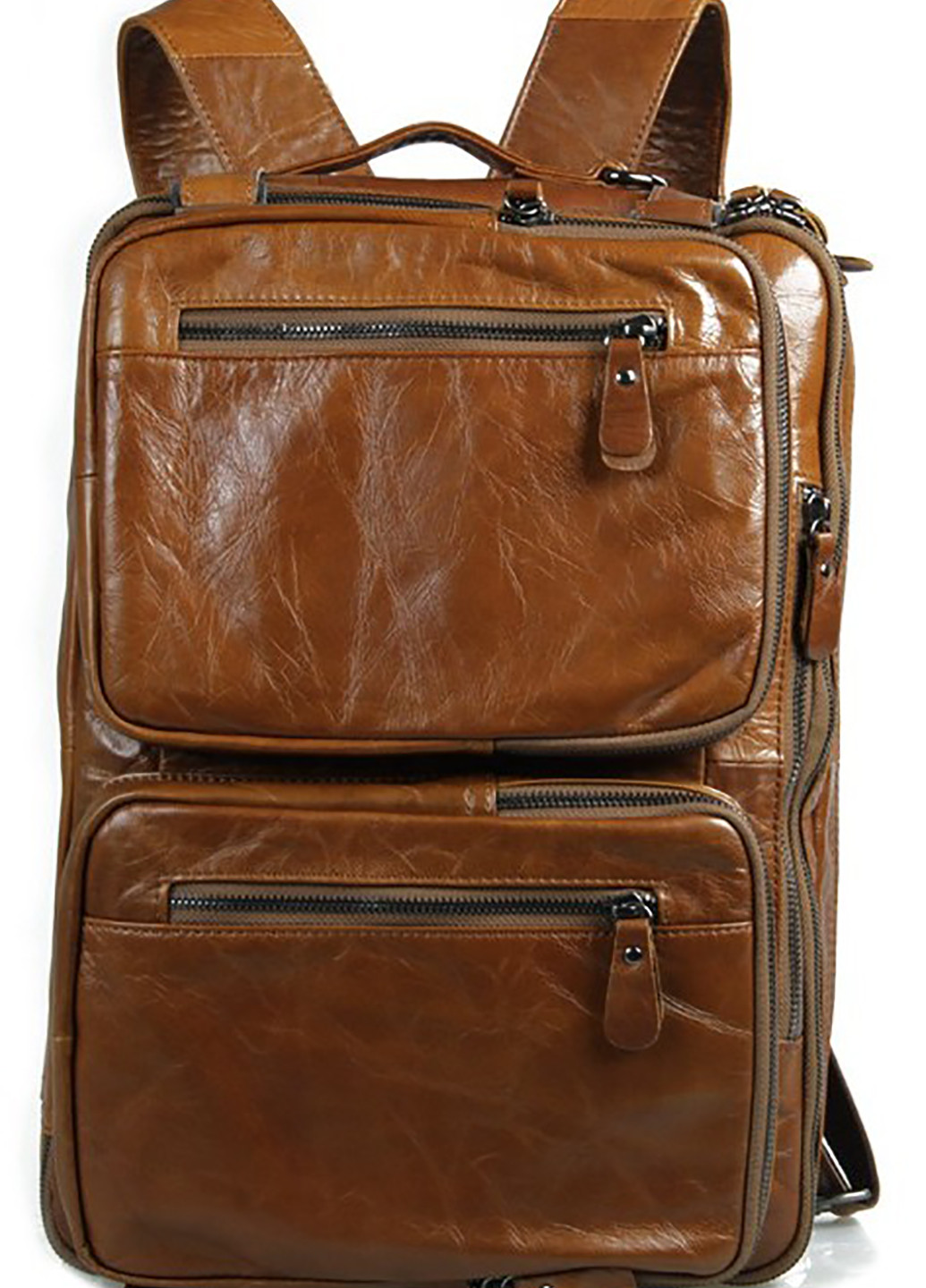 Чоловіча шкіряна дорожня сумка 38х27х15 см Vintage (229461008)