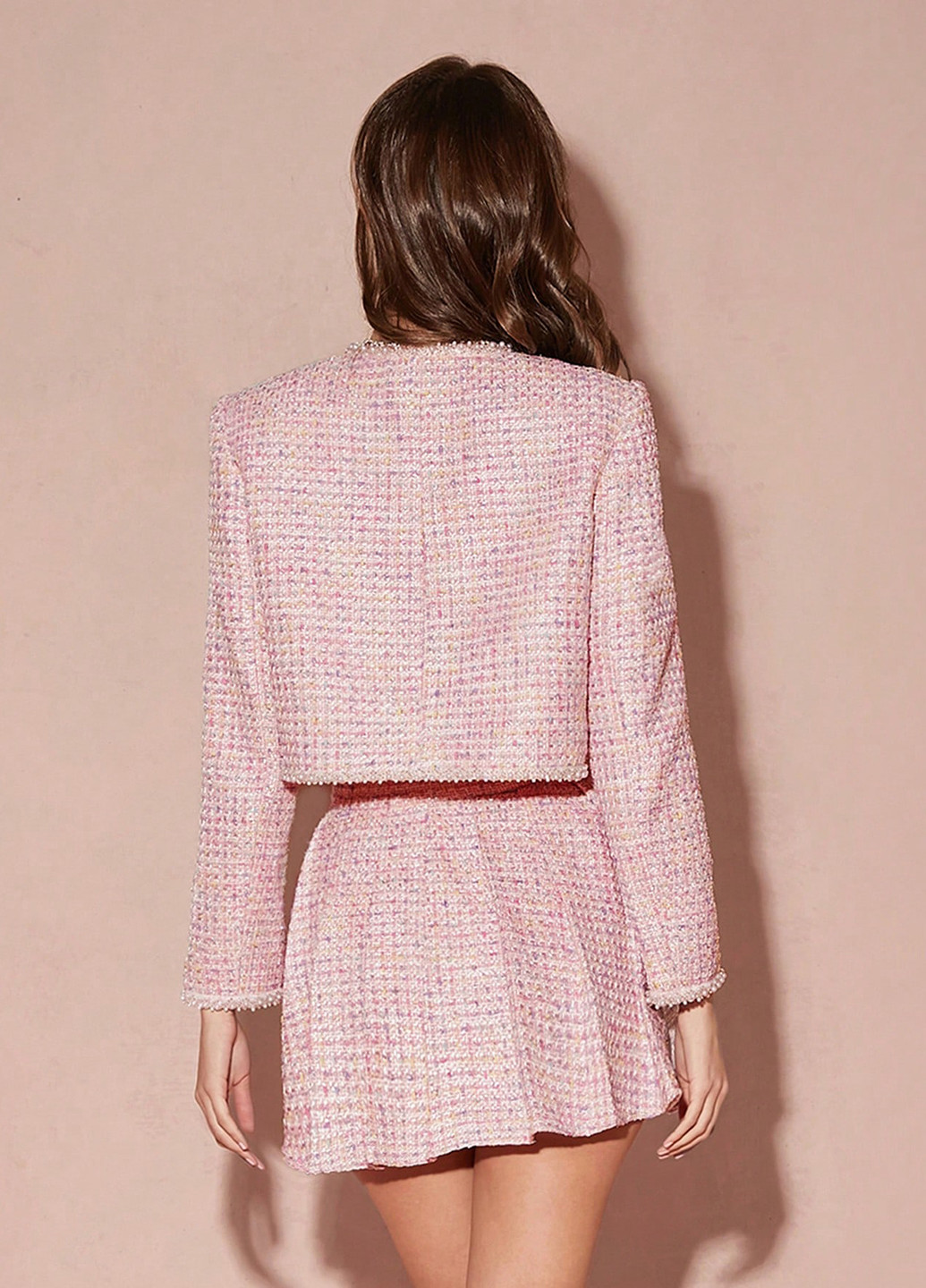 Розово-лиловый женский жакет SHEIN однотонный - демисезонный