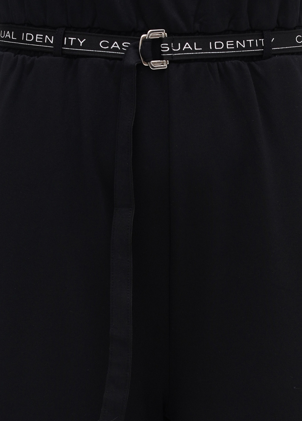 Комбинезон Comma комбинезон-брюки однотонный чёрный кэжуал трикотаж, вискоза
