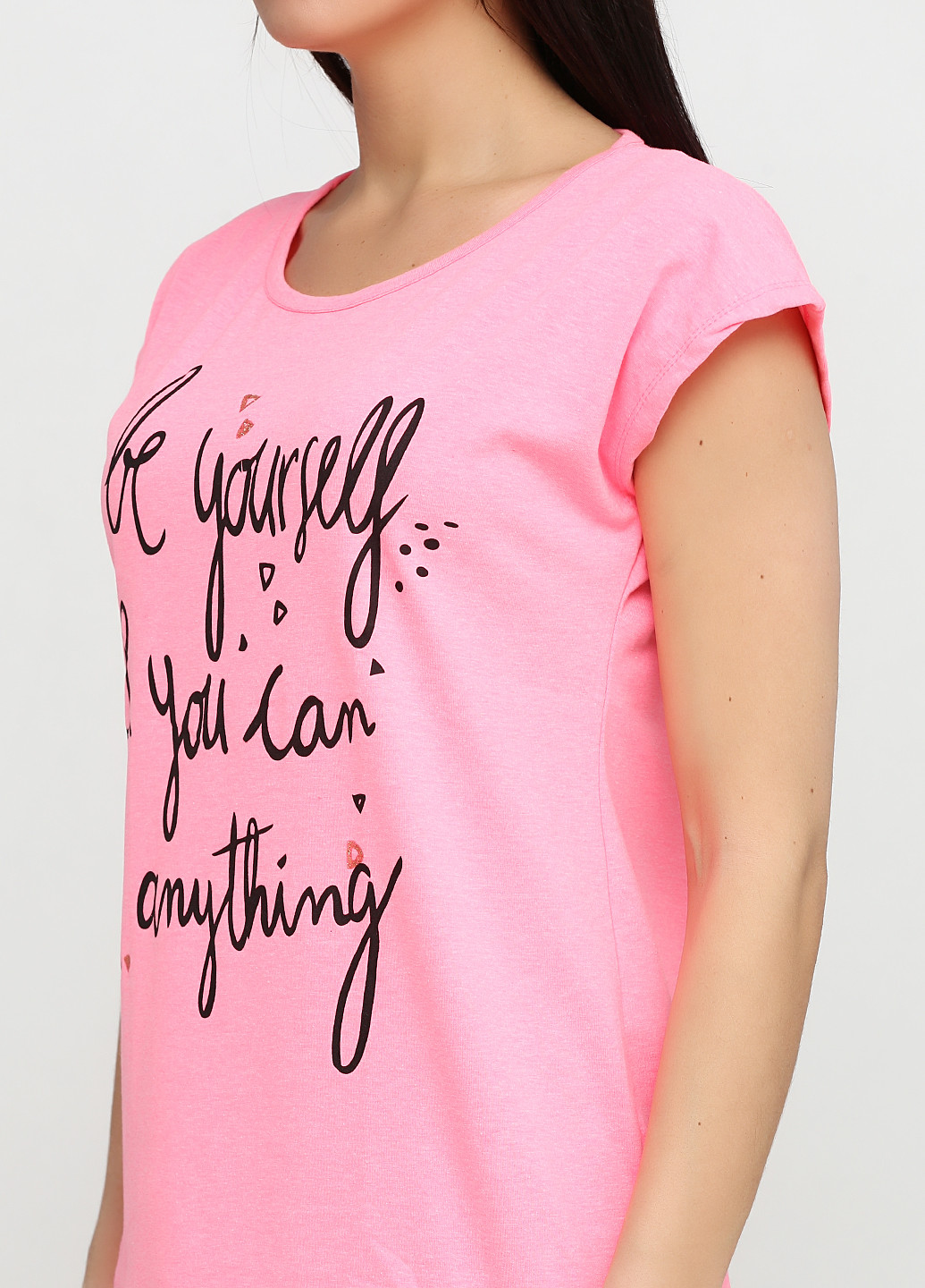 Кислотно-розовая летняя футболка KSV