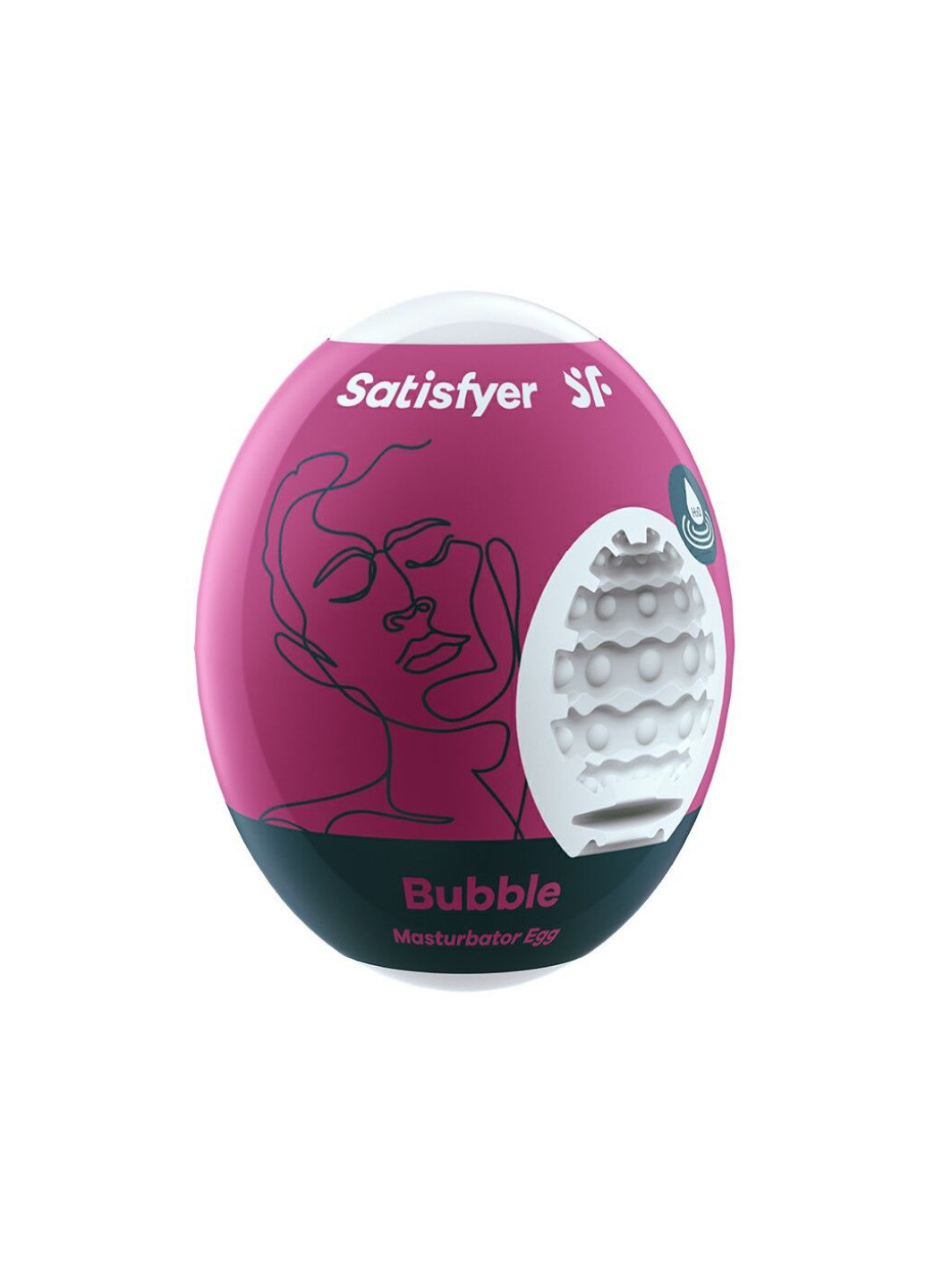 Самозмащувальний мастурбатор-яйце Egg Bubble, одноразовий, не вимагає мастила Satisfyer (252313656)