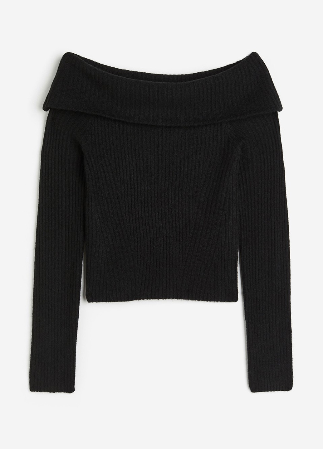 Черный зимний свитер H&M