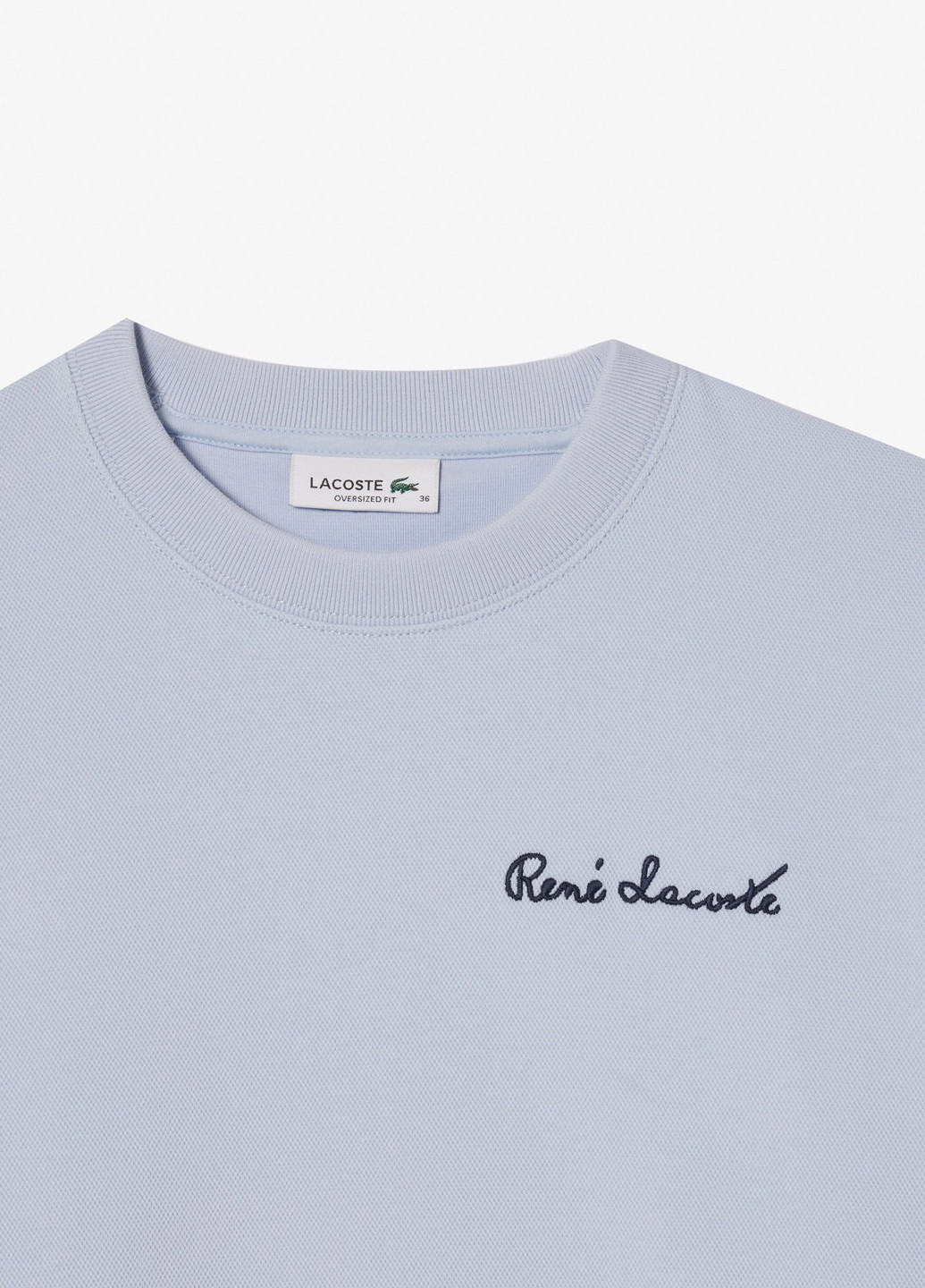 Блакитний світшот Lacoste логотип вишивка (294773997)