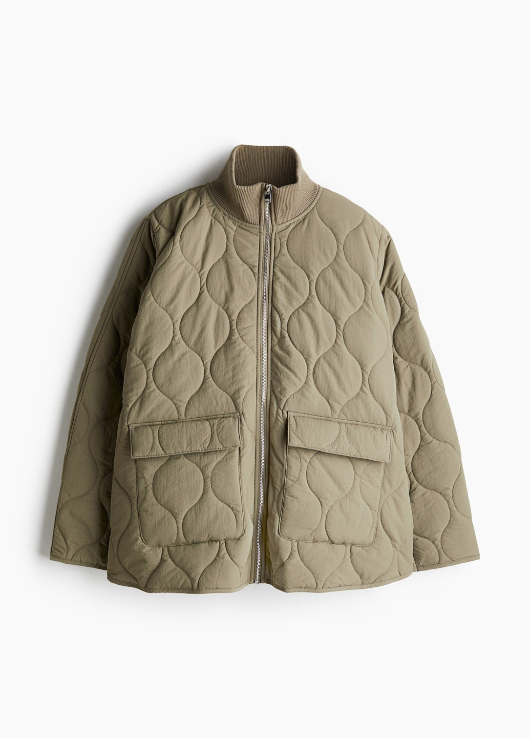 Оливковая (хаки) демисезонная куртка H&M