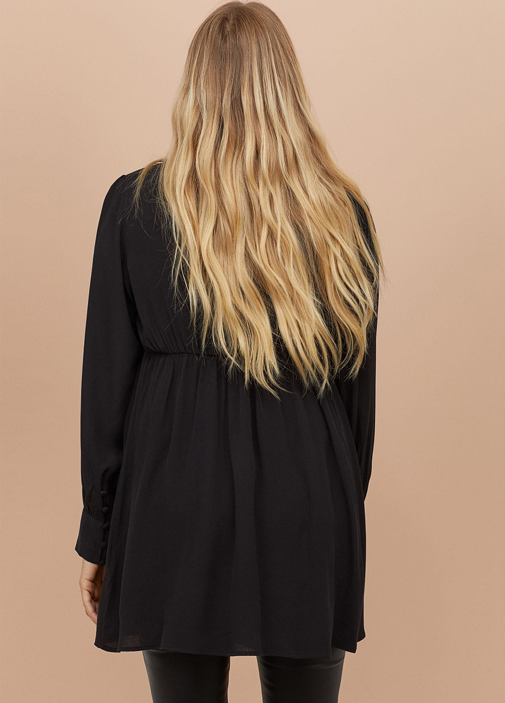 Черное кэжуал платье для беременных клеш H&M однотонное