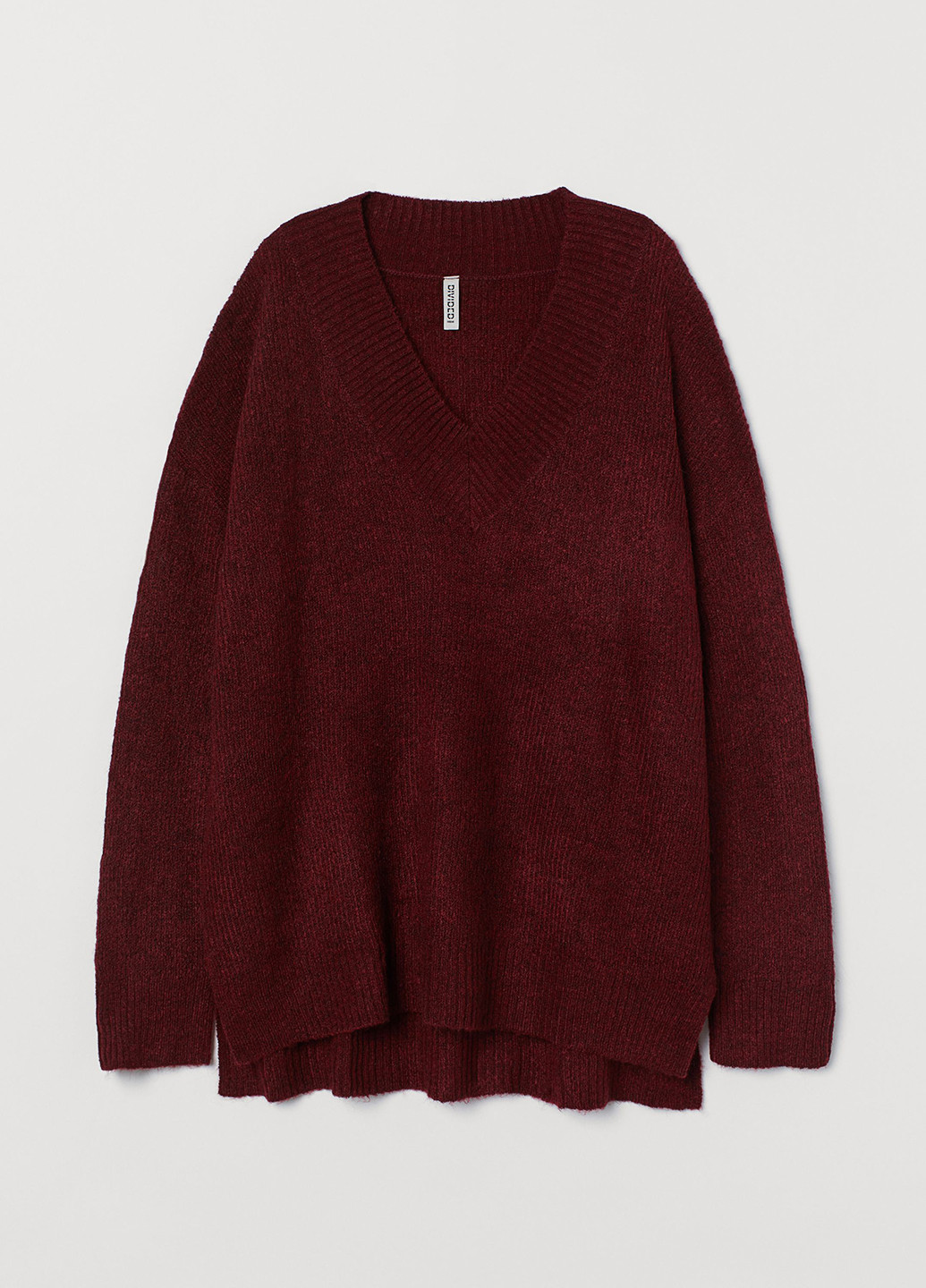 Бордовый демисезонный пуловер пуловер H&M