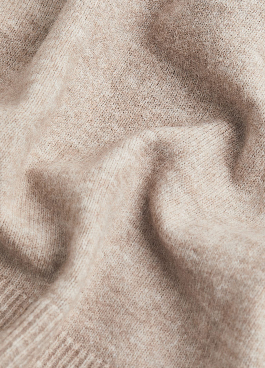 Світло-бежевий зимовий светр зимовий вільного крою пуловер H&M